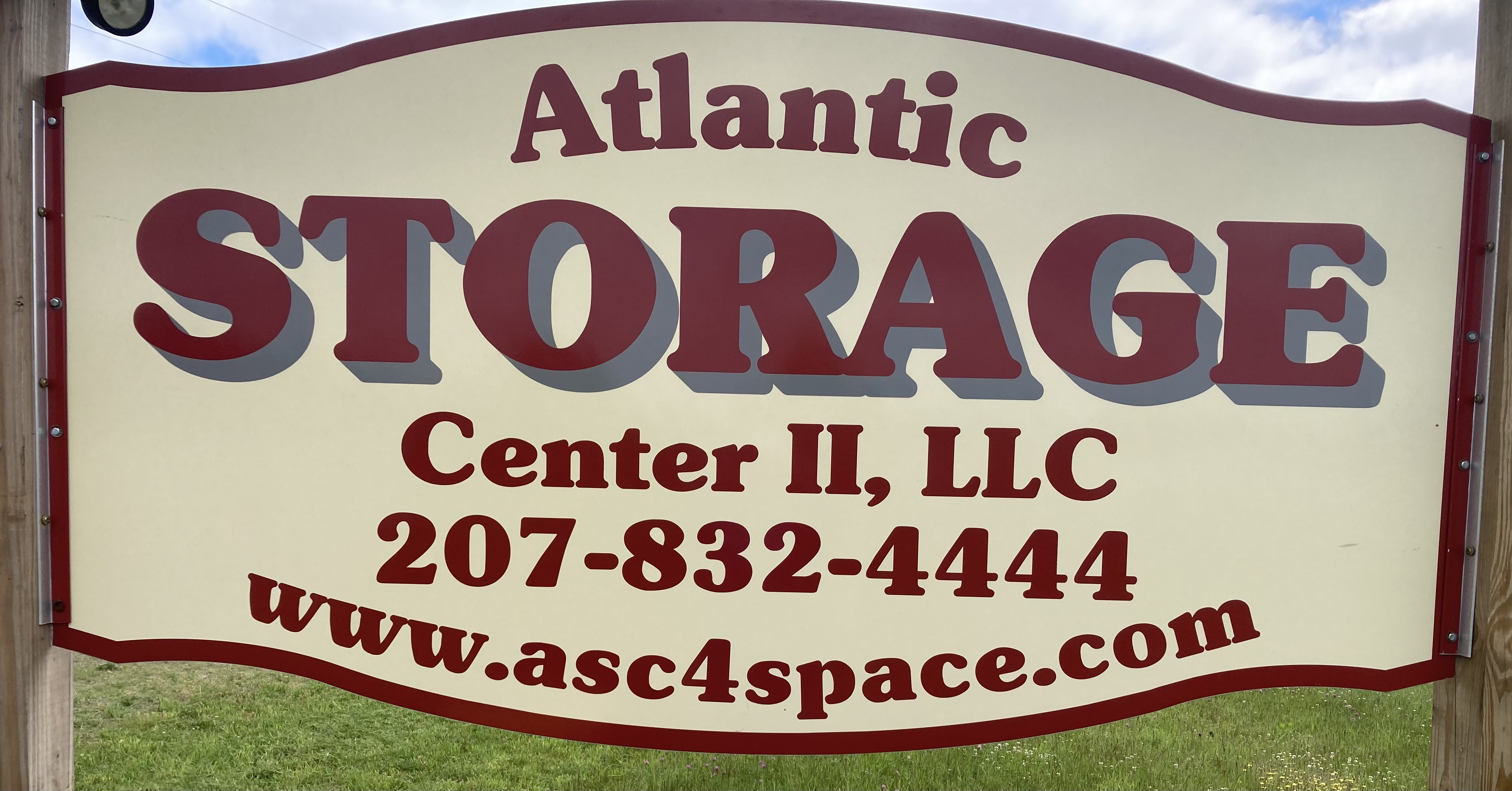 text-based artwork that spells out Atlantic Storage Center