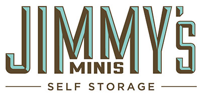 logo artwork that displays an open box with the words Sample Self Storage North in block letter next to the box