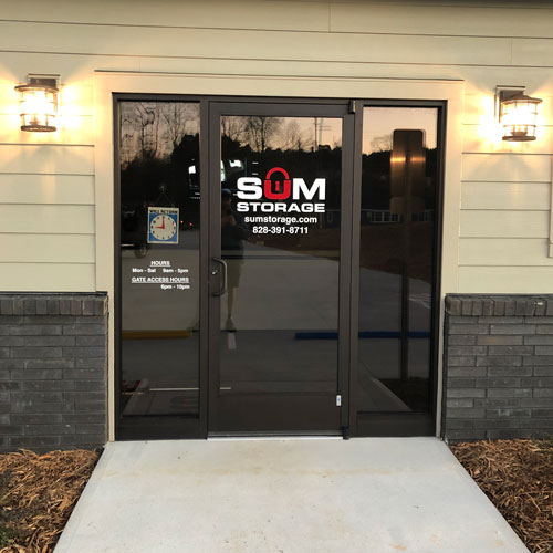  photograph of the front door of a facility